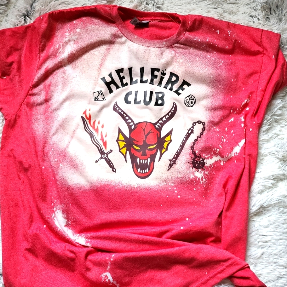 Hell Fire Club Bleached tee Stranger Things